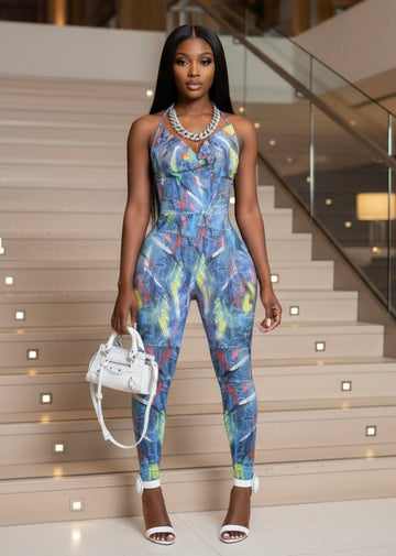Party Denim Jumpsuit