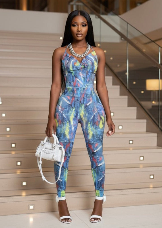 Party Denim Jumpsuit