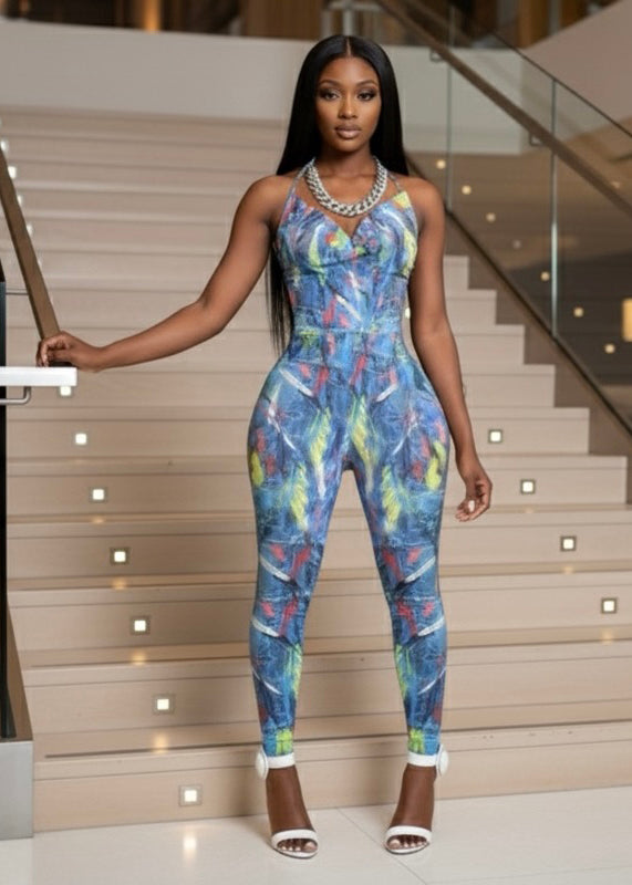 Party Denim Jumpsuit